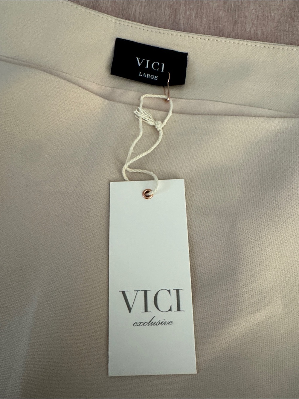 VICI Cream Women's Dress - Minimalist Chic